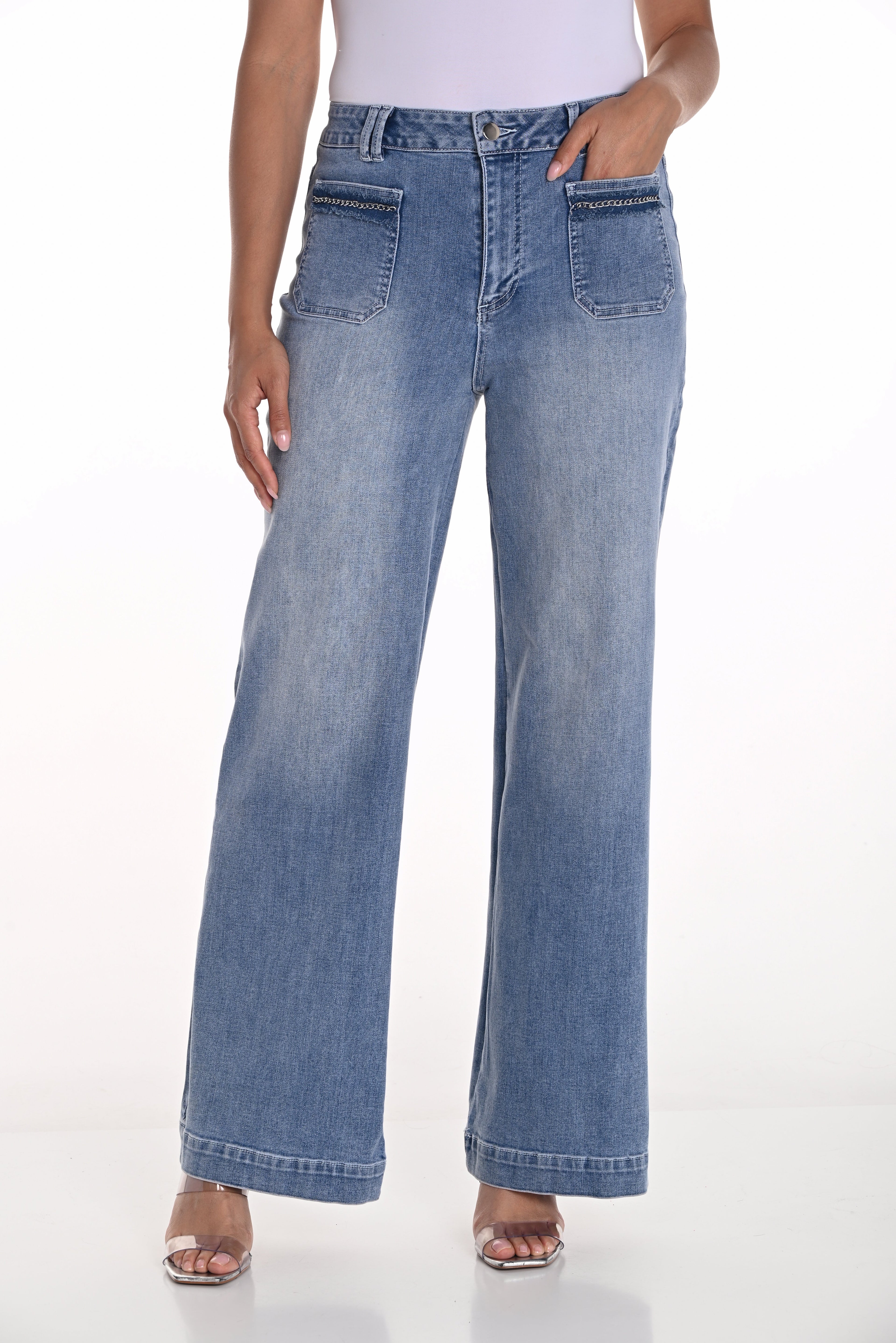 High-waisted Wide-leg Jeans Style 251507