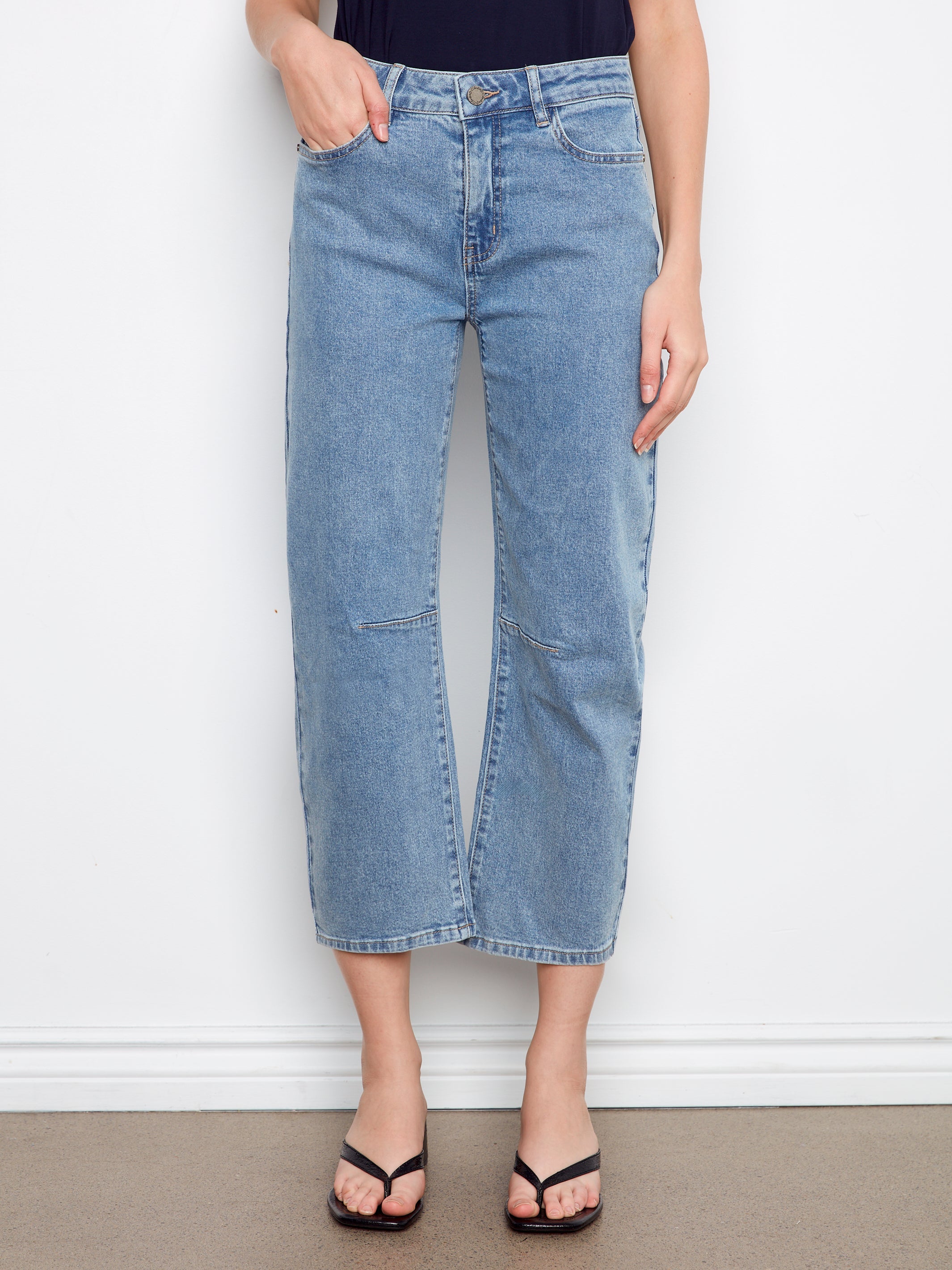 Barrel Leg Denim Pants
